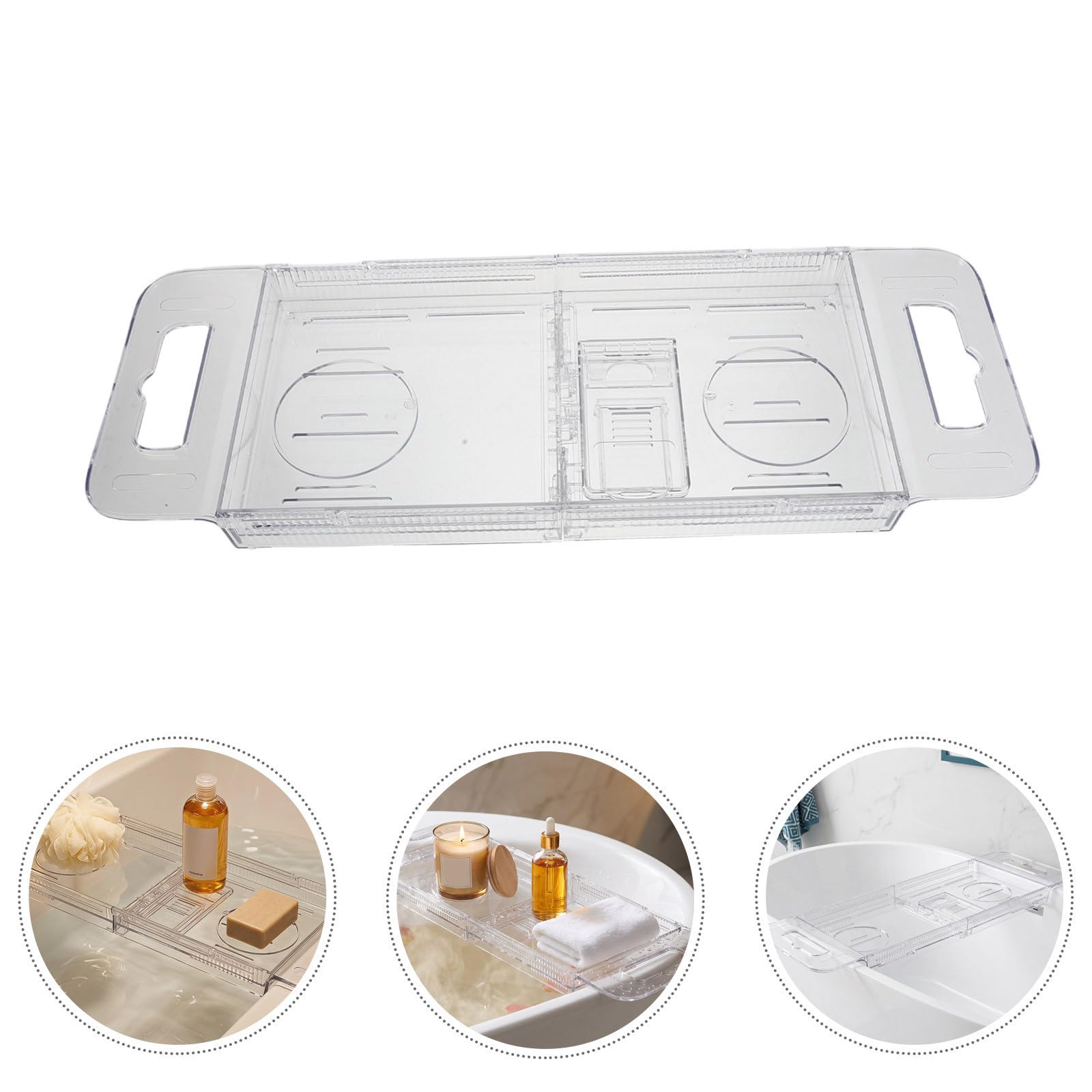 POPETPOP Bandeja con Superficie Lisa y Diseño Minimalista Plegable y Portátil de Plástico y Limpieza Rápida para Bañera Adecuado para Baños Pequeños