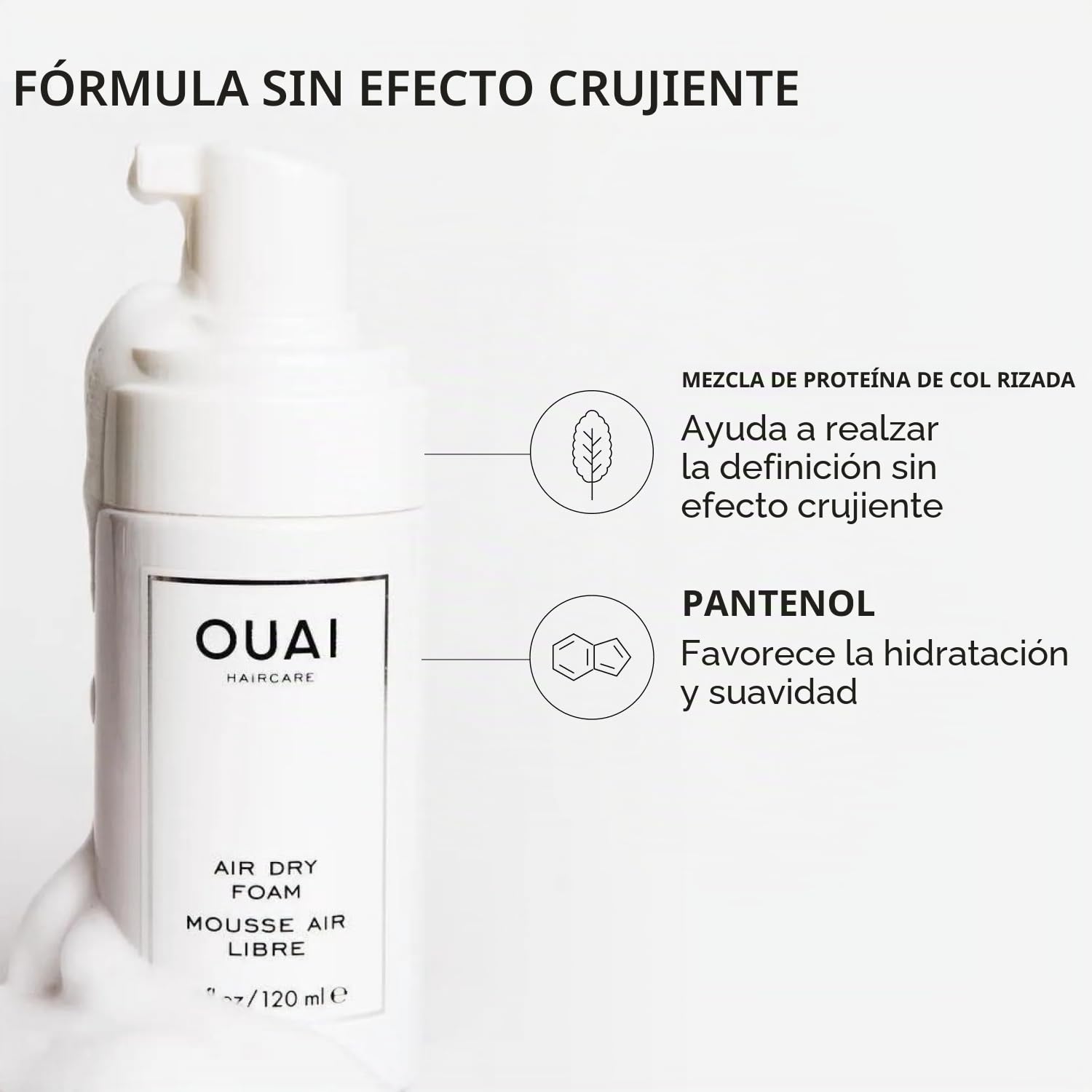 OUAI - Espuma seca para el cuidado del cabello