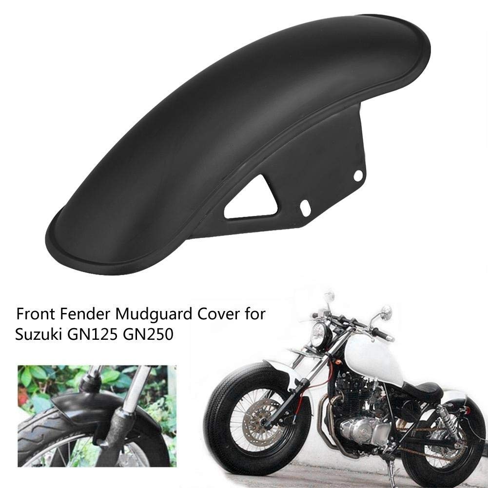 Garde-Boue Avant de Moto de Remplacement EVGATSAUTO, Garde-Boue Avant de Garde-Boue de Garde-Boue de Garde-Boue pour GN125 GN250(Noir)