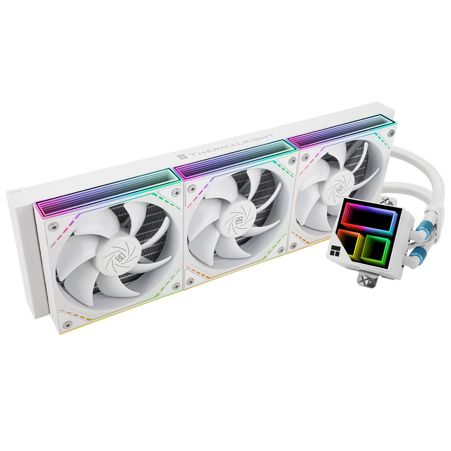 Thermalrlght Frozen Infinity 360 White CPU Aio Cooler,TL-M12W*3 PWM Fans,Computer CPU Water Cooler,ARGB Infinity Mirror,360 CPU Liquid Cooling:LGA1851
