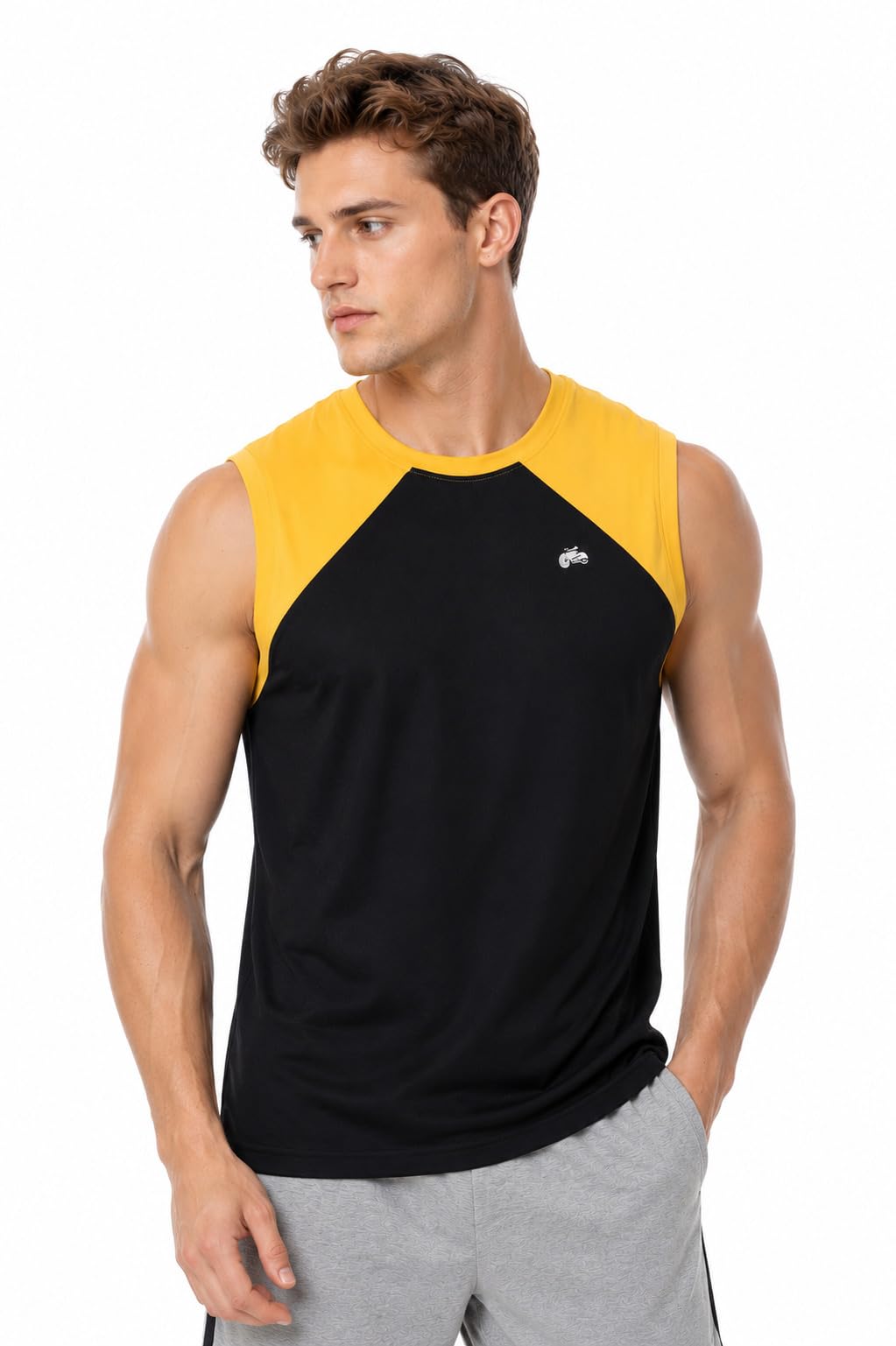 Raves Men's Quick Dry Sleeveless Gym Vest | Lightweight Sports Tank Top for Running, Workout & Training | Black, Navy, Olive Activewear Sando-image-36