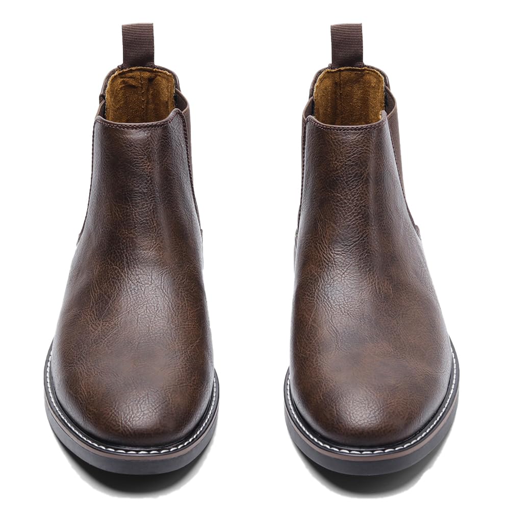 Harssidanzar Hombres Chelsea Tobillo Botas Casual Vestido Botas Tobillo Classic Slip on Boots KM303EU