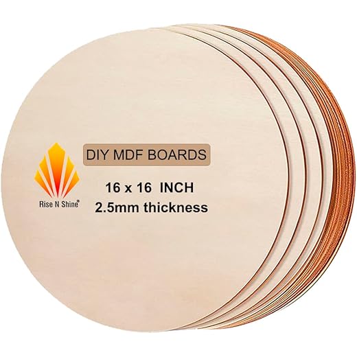 Rise n Shine MDF Circle Boards Set of 5 16 Inch