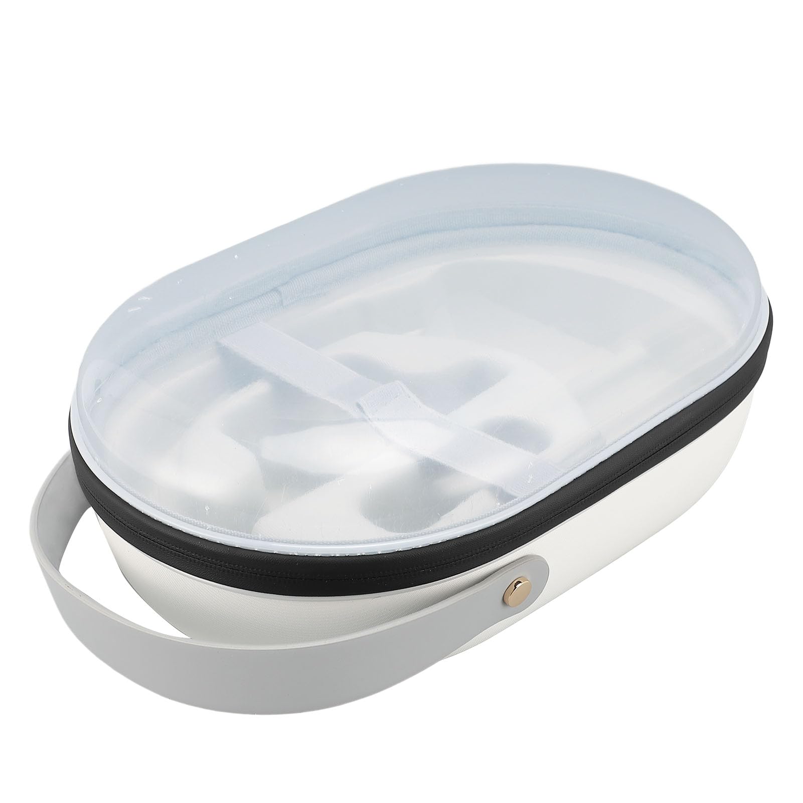 Hartschalen Tragetasche, Kompatibel mit Vision Pro VR Gaming Headset Zubehör, Harte Reisetasche mit Transparenter Schale für Vision Pro, Staub- und Wasserabweisendes Eva PC