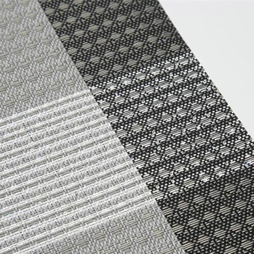 Set de table rectangulaire lavable et antidérapant en PVC noir pour repas - 3