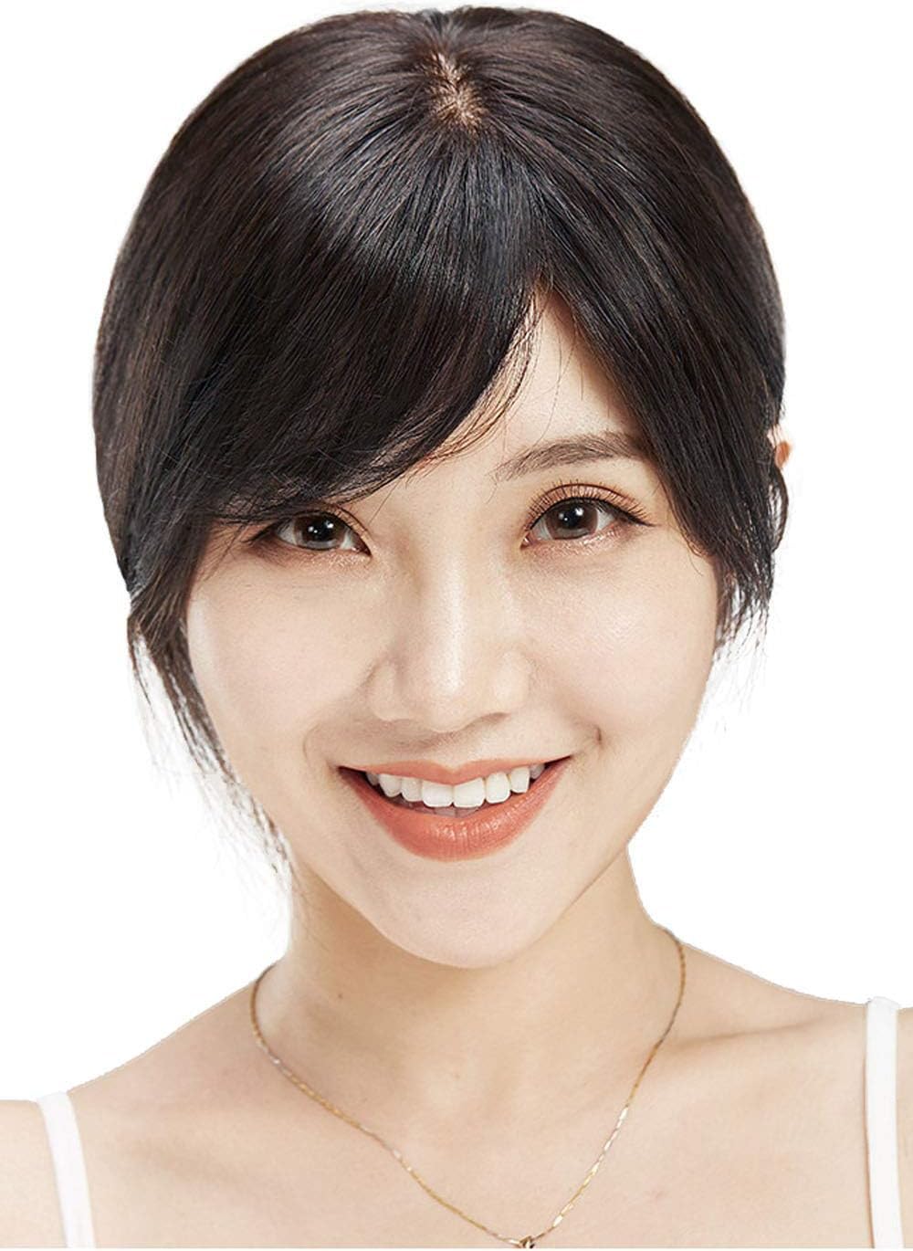Amazon.co.jp: HIYE 前髪 つむじ ヘアピース 部分ウィッグ 人毛100