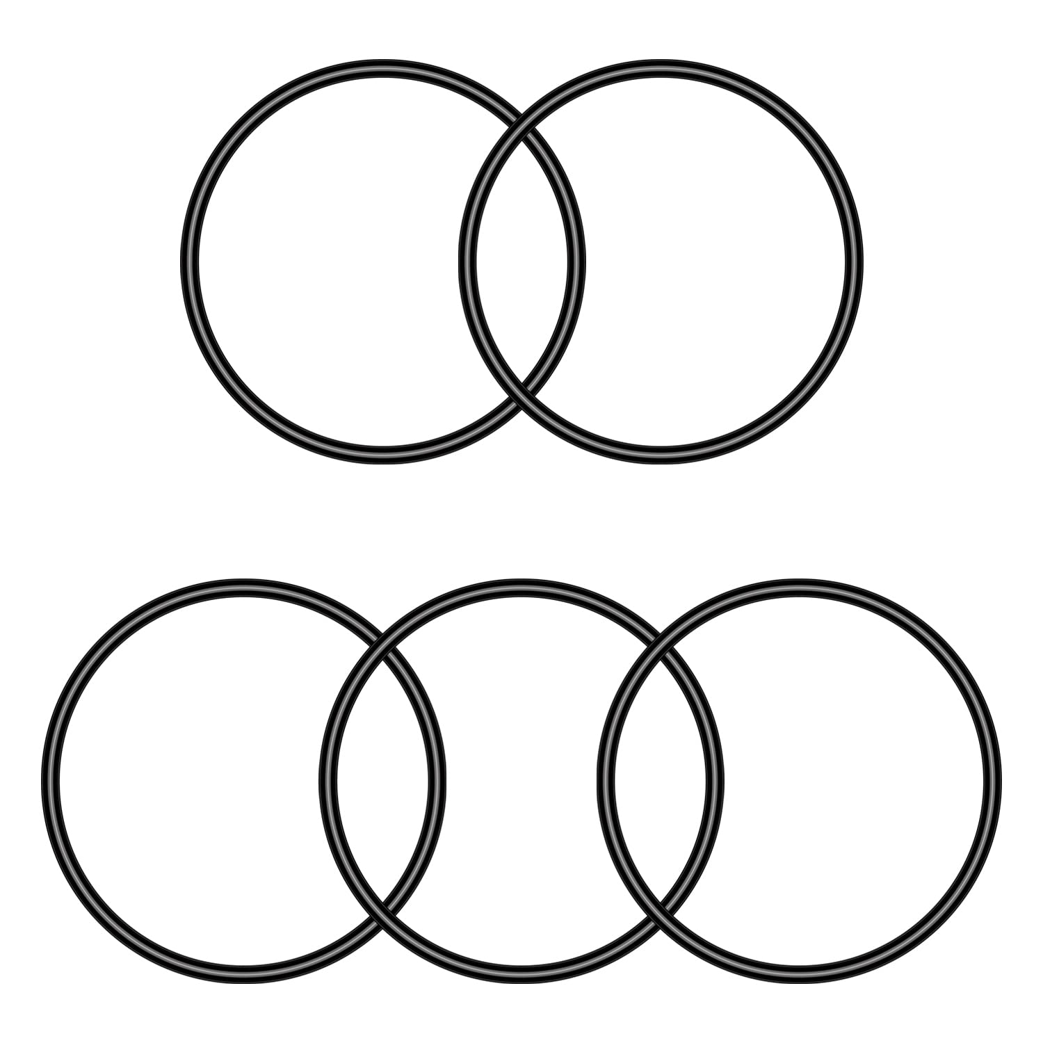 Othmro 5pcs O-Rings Gasket kit, 50mm OD 42mm ID 4mm Width, Nitrile Rubber Washers Sealing Gasket Rings, Washers Seal & Auto Quick Repair