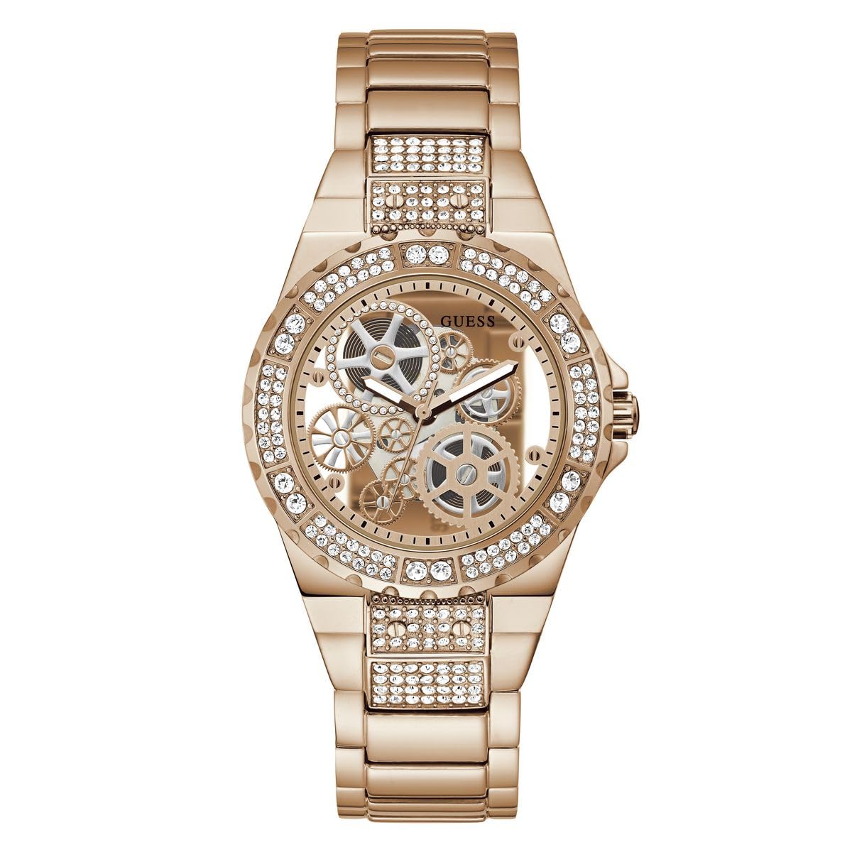 GUESS Stainless Steel Rose Gold Dial Women Analog Watch - Gw0302L4 (B09TS4J6FQ) Amazon Price History, Amazon Price Tracker