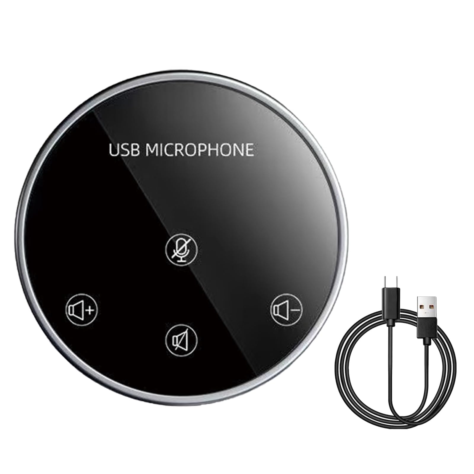 AiooTisu Conference Speakerphone for PC and Laptop, USB Conference Speaker with Microphone, AI Noise Reduction, 360 Degree Voice Pickup, Plug and Play, Compatible with Zoom, Microsoft Teams and Skype