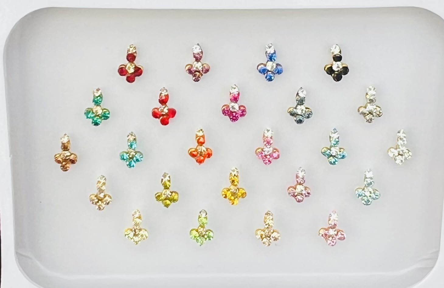 B2901 Multi Colour Gold Red, Purple Stone Bindi Tattoo Forehead Sticker Wedding Tikka Bindi Bollywood Saree