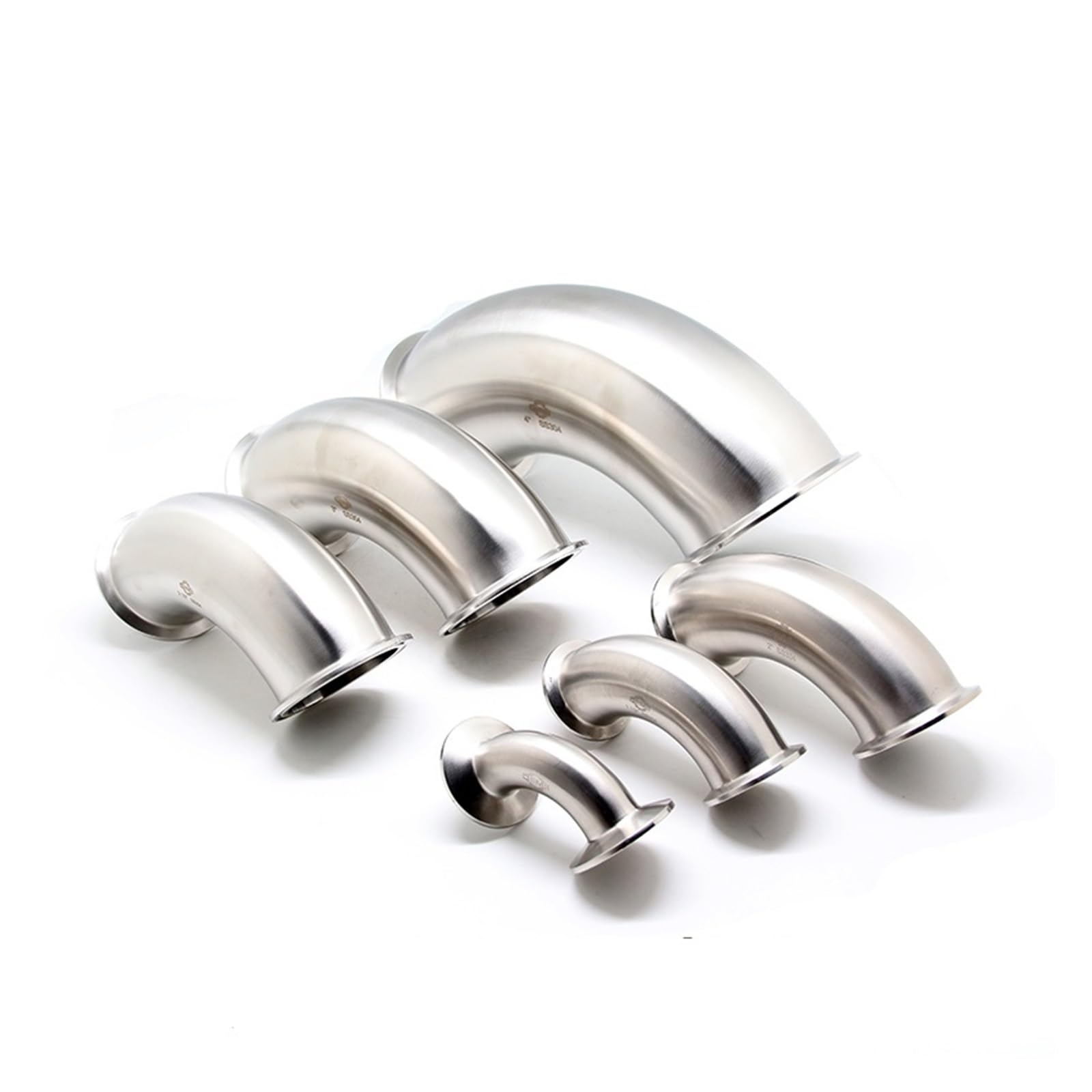 ZHGUIMING Codos de triple abrazadera sanitaria SS304 de 3/4" a 4" y 90 grados. Accesorio for tubería SS316L.(K106xOD89,SS316L)