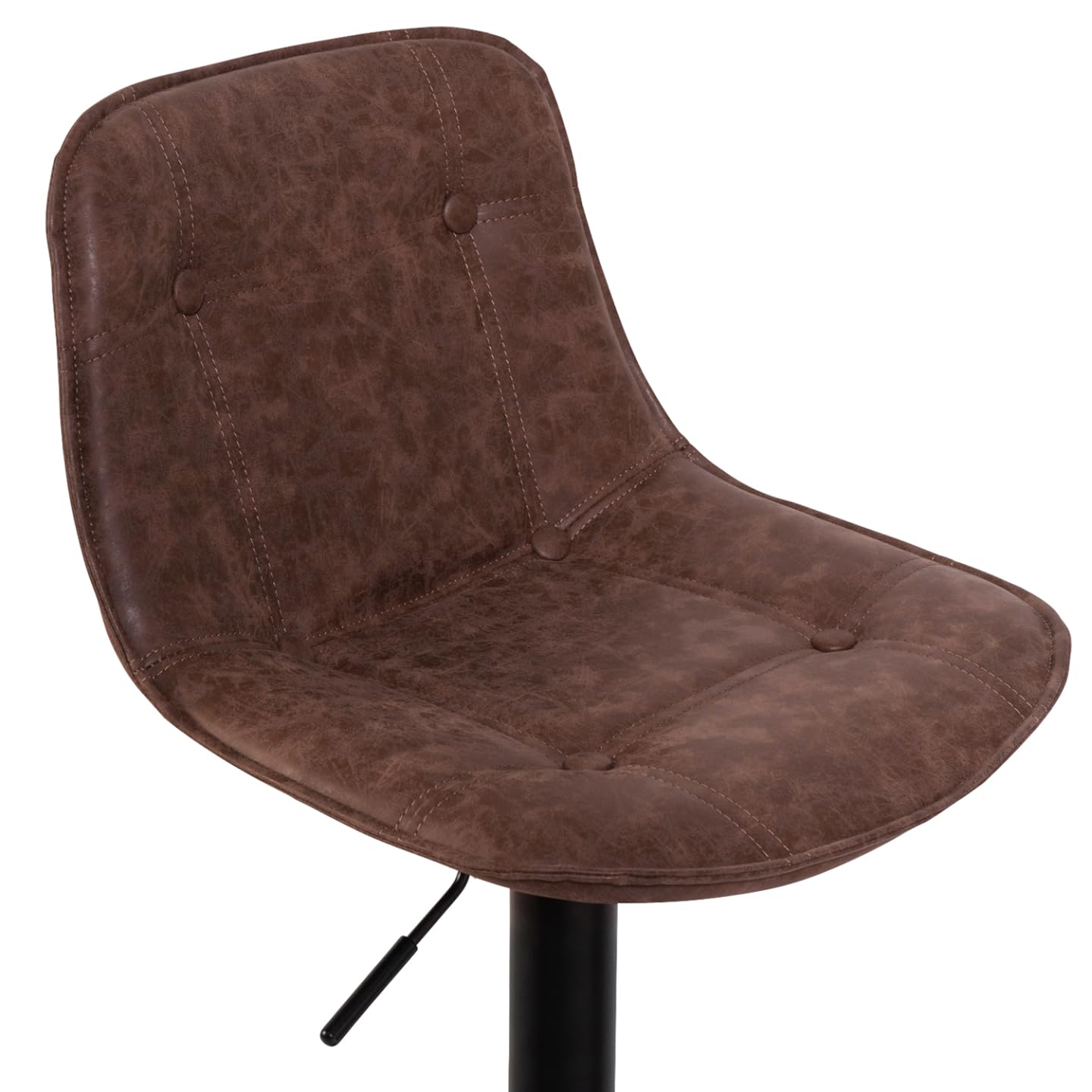 IDMarket - Lot de 4 tabourets de Bar Denver Marron Vintage