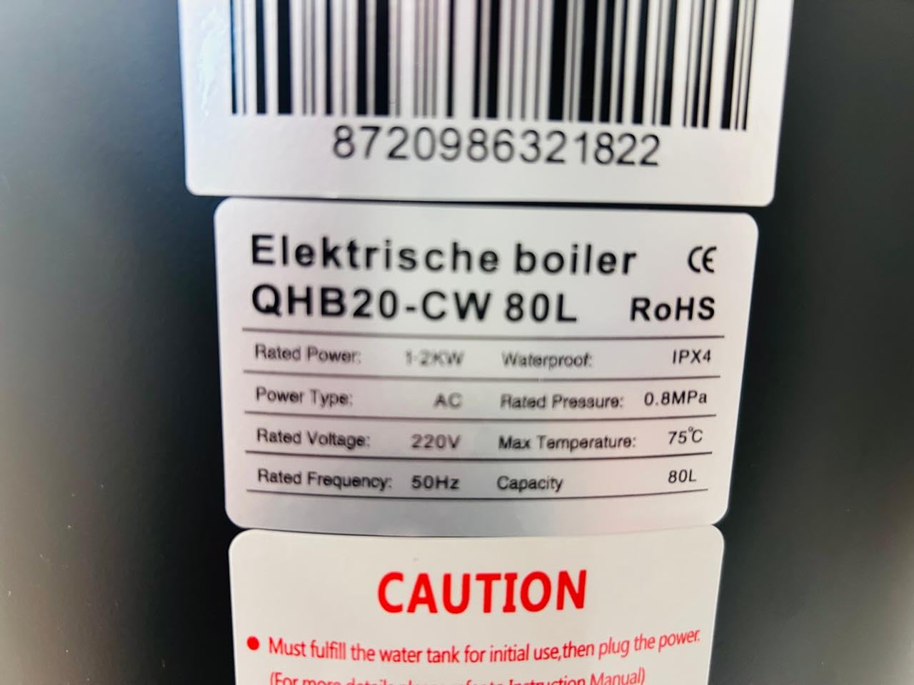 Hochwertiger Doppel-Elektrokessel – 1500 Watt, mit digitaler Steuerung, inkl. Sicherheitsventil, energiesparend (Nur Dual Electric, 80L)
