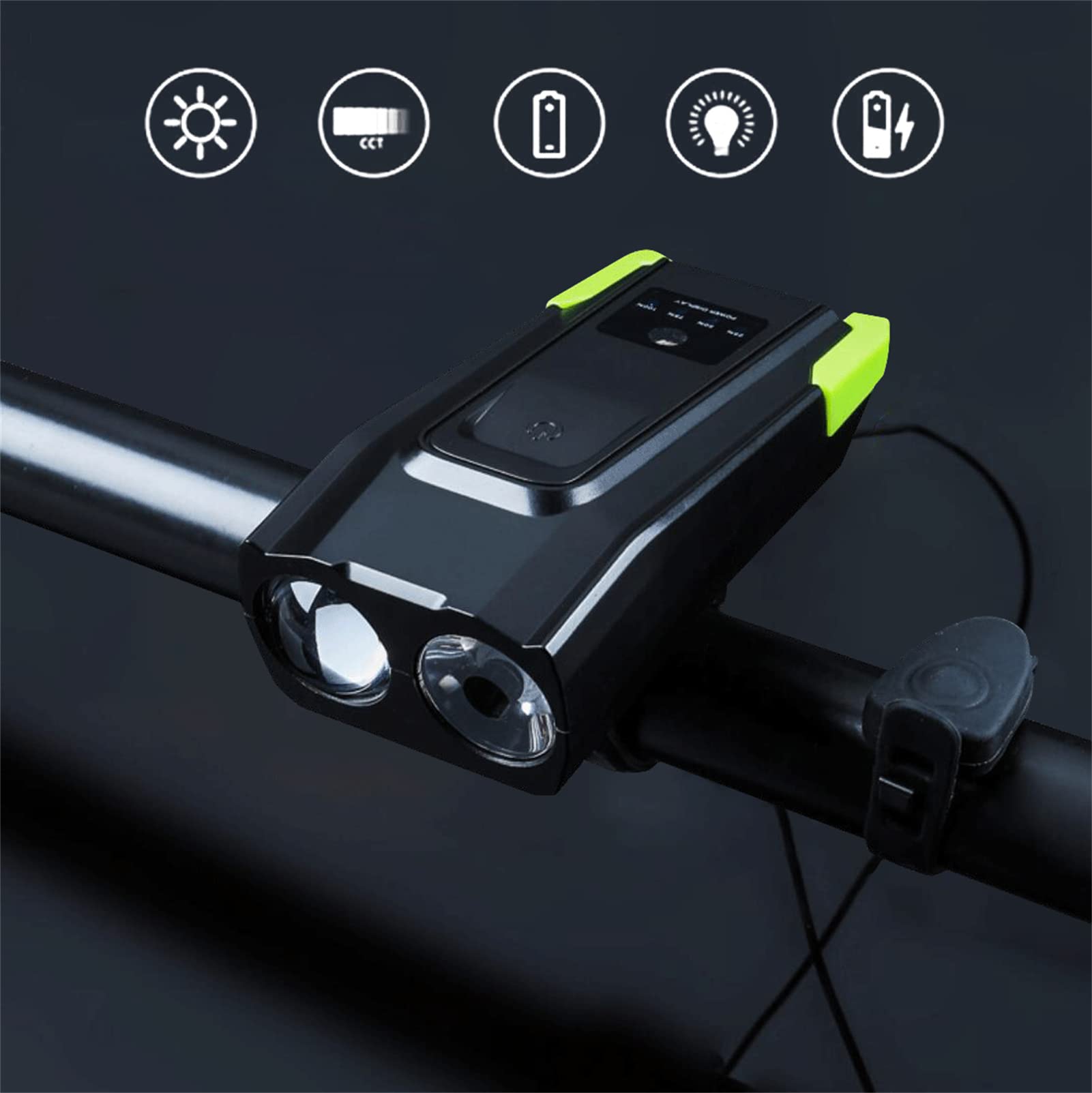 Oświetlenie Bezpieczeństwa Światło Rowerowe Reflektor 4000mah Zestaw Do Ładowania Usb Światło Rowerowe Wodoodporny Super Jasne Światło Rowerowe I Dzwonek Samochodowy Na Prezent