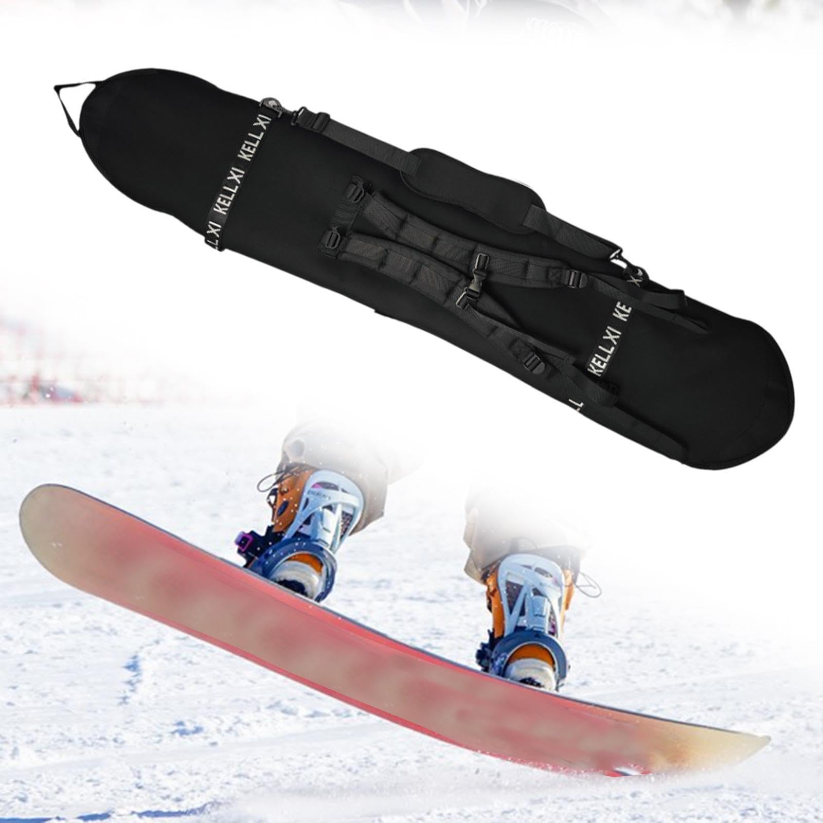 Snowboard Copertura Protezione Custodia Zaino Tracolla Sbr Materiale Resistente Trasporto Adatta per Viaggio Conservazione Escursionismo Outdoor