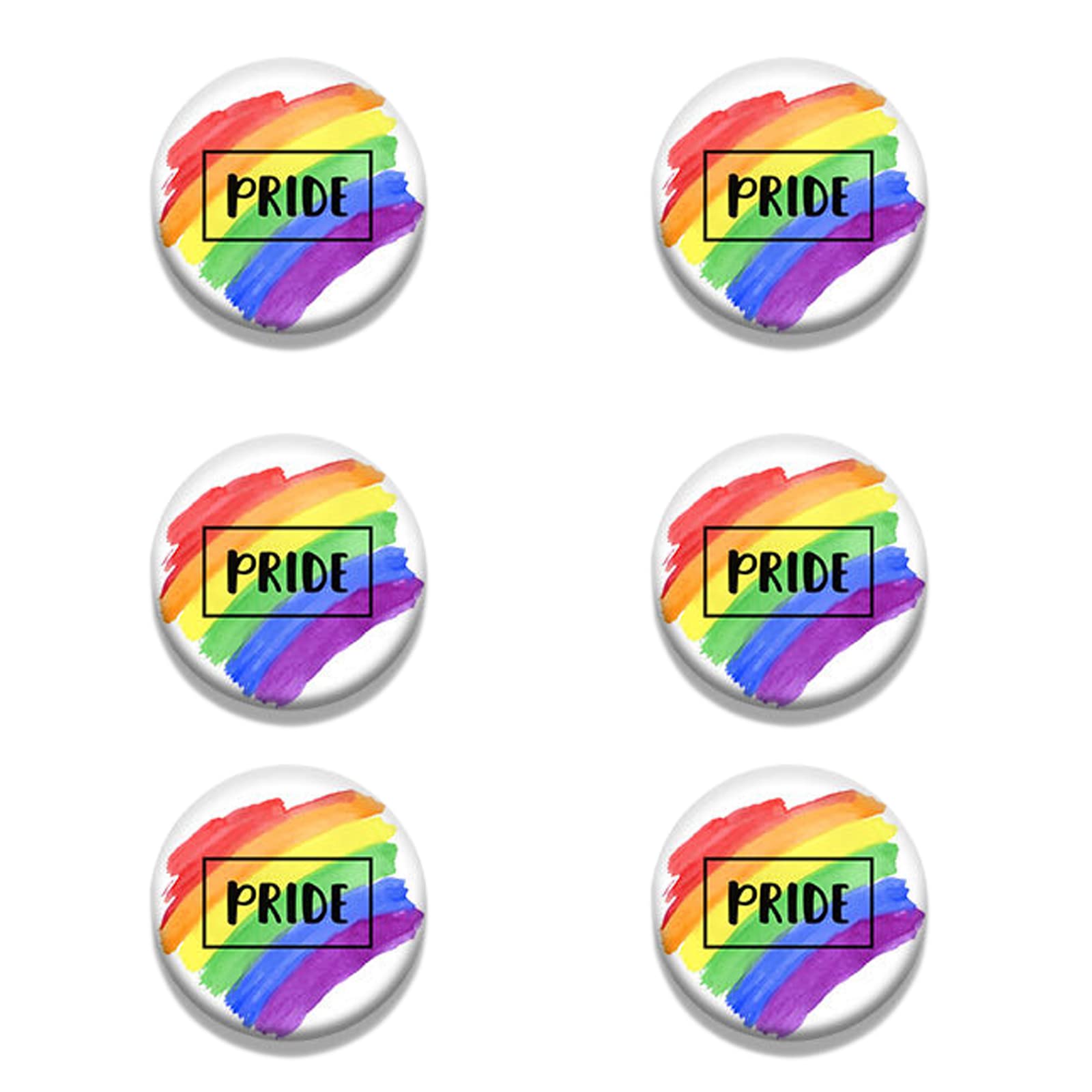 6PCS Pride Pins Rainbow Gay Pride Flag LGBT (6 -piece set)