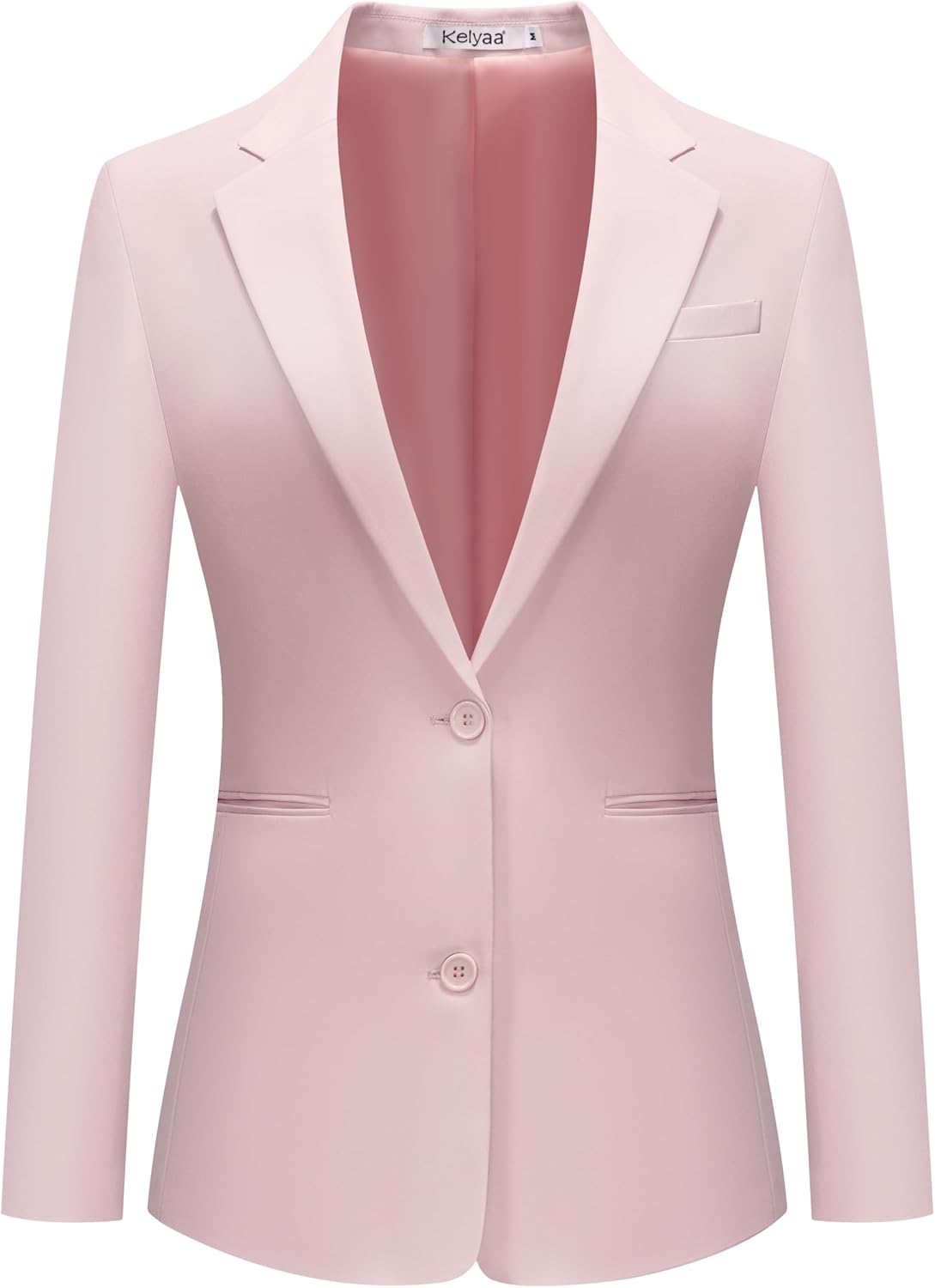 Women’s Casual Blazer 2 Buttons Notch Lapel Open Front Long Sleeve Blazers Business Office Work Suit Jackets