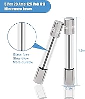 Vista 5 de 5304509451 Fusible de microondas para GE, Frigidaire, Kenmore Microondas, 20 Amp 125 Voltios-Reemplaza 1810711, EA3486694, PS3486694, AH3486694