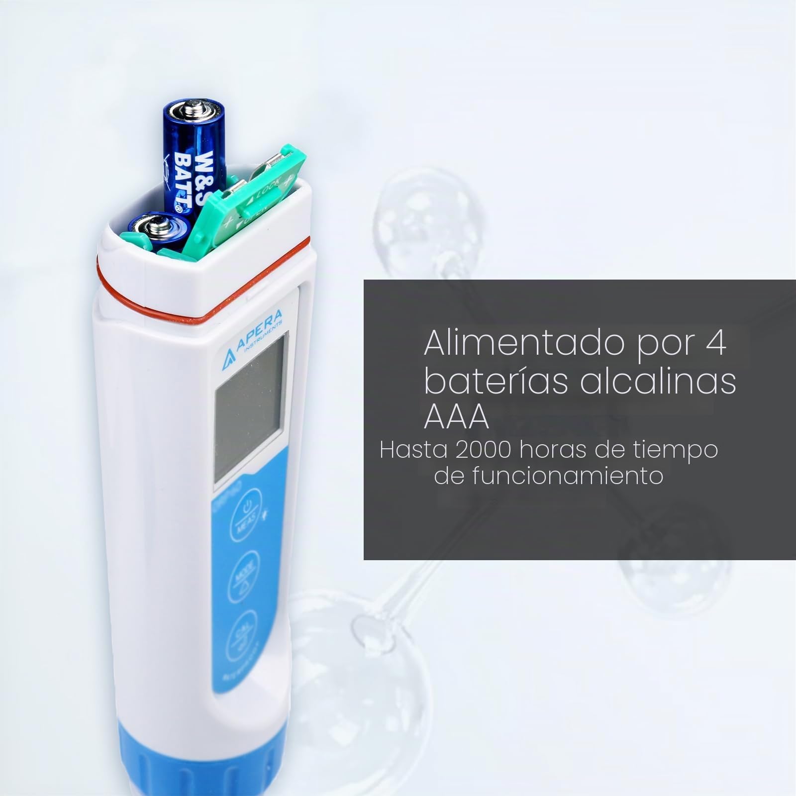 Apera Instruments PC60 Premium multiparámetro 5 en 1 (valor de pH, conductividad/CE, TDS, salinidad, temperatura, precisión de pH 0,01/1%, electrodo reemplazable, resistente al agua)