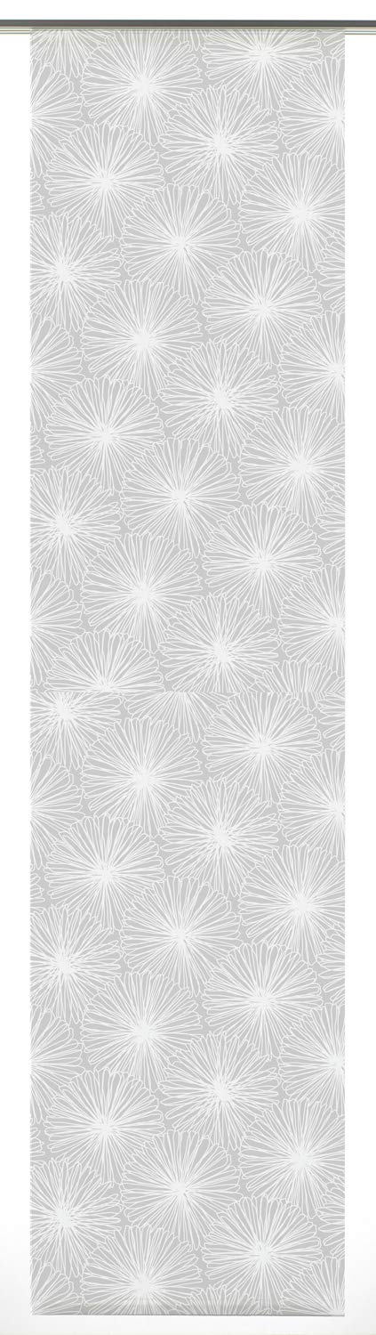GARDINIA Flächenvorhang (1 Stück), Schiebegardine, Blickdicht, Stoff Waschbar, Bloomy, Weiß, 60 x 245 cm (BxH)