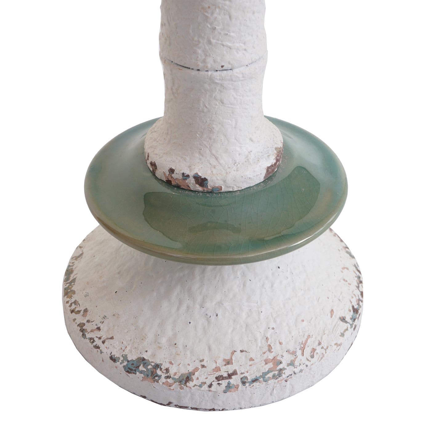 Mendler 2er-Set Kerzenständer HWC-N35 Metall Keramik Höhe 36cm