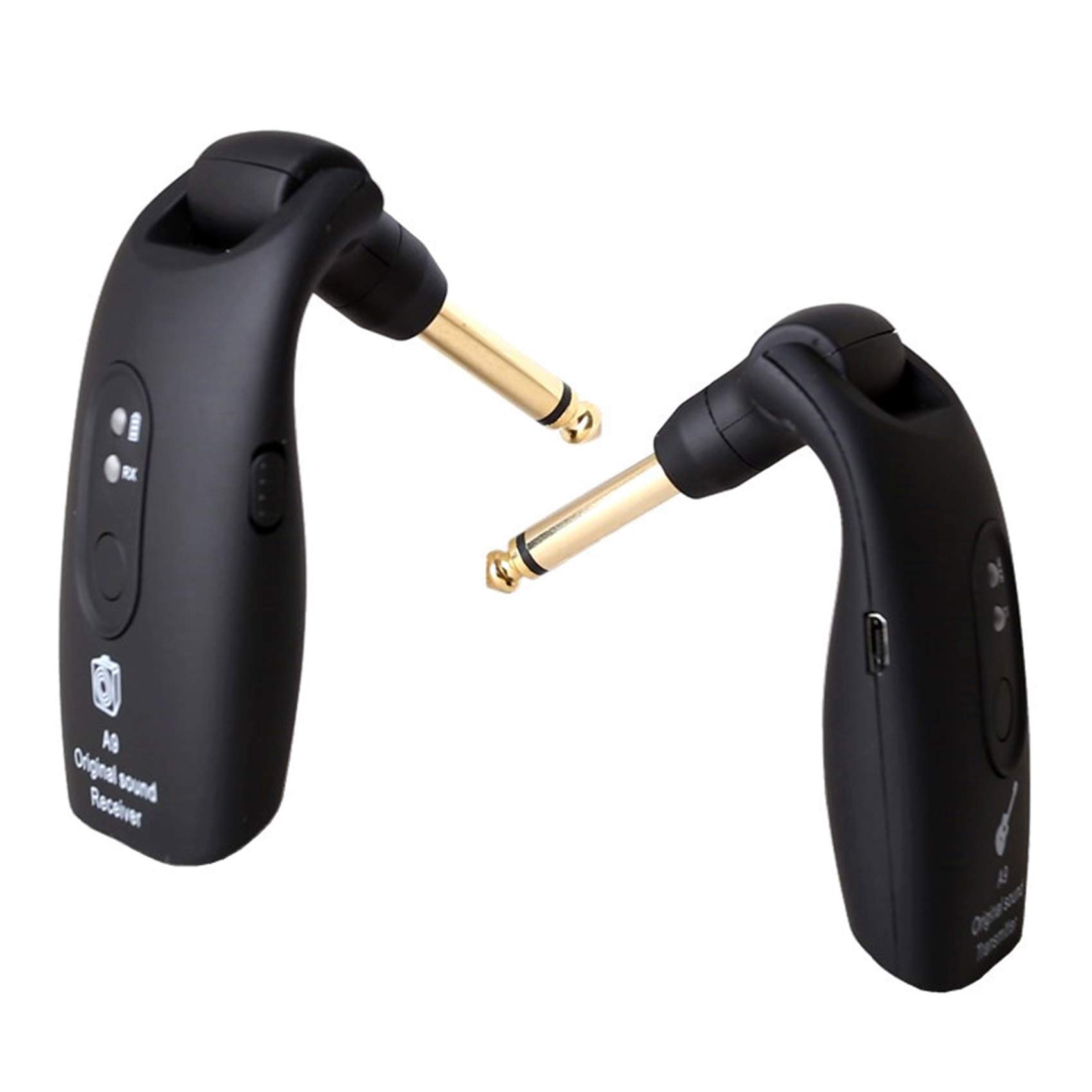 Rensimote 2.4GHz Wireless Guitar System Rechargeable Digital Guitar A9 Transmitter and Receiver for Electric Guitar Violin