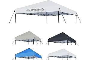 8X8 Replacement White Pop-Up Canopy Tent Protective Sunshade Cover