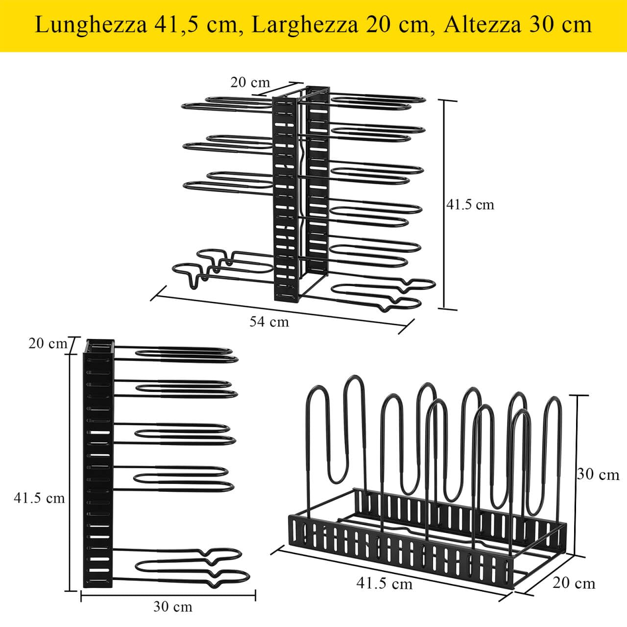 Afdruiprek - Servies Uitbreidbare Organizer - Serviesstandaard Voor De Keuken 2 In 1 Pannendekselhouder Uittrekbare Kastorganizer Met Afdruipmat Opbergplanken Voor Keukenkasten 25 X 39 X 10 Cm
