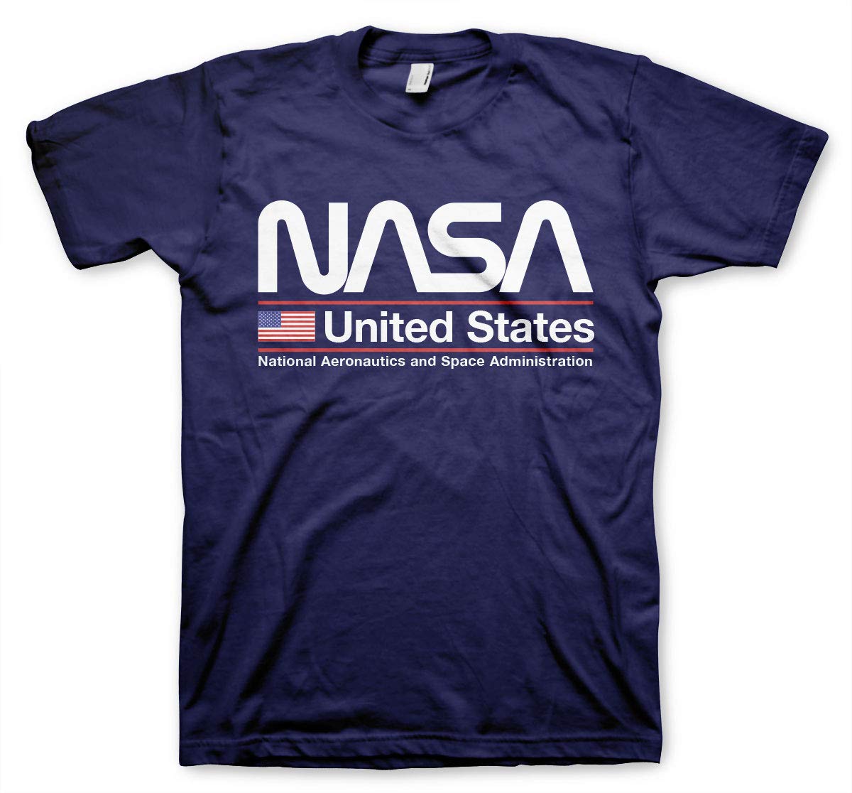 Nasa Men's Navy Officially Licensed United States T-Shirt (Navy), Large