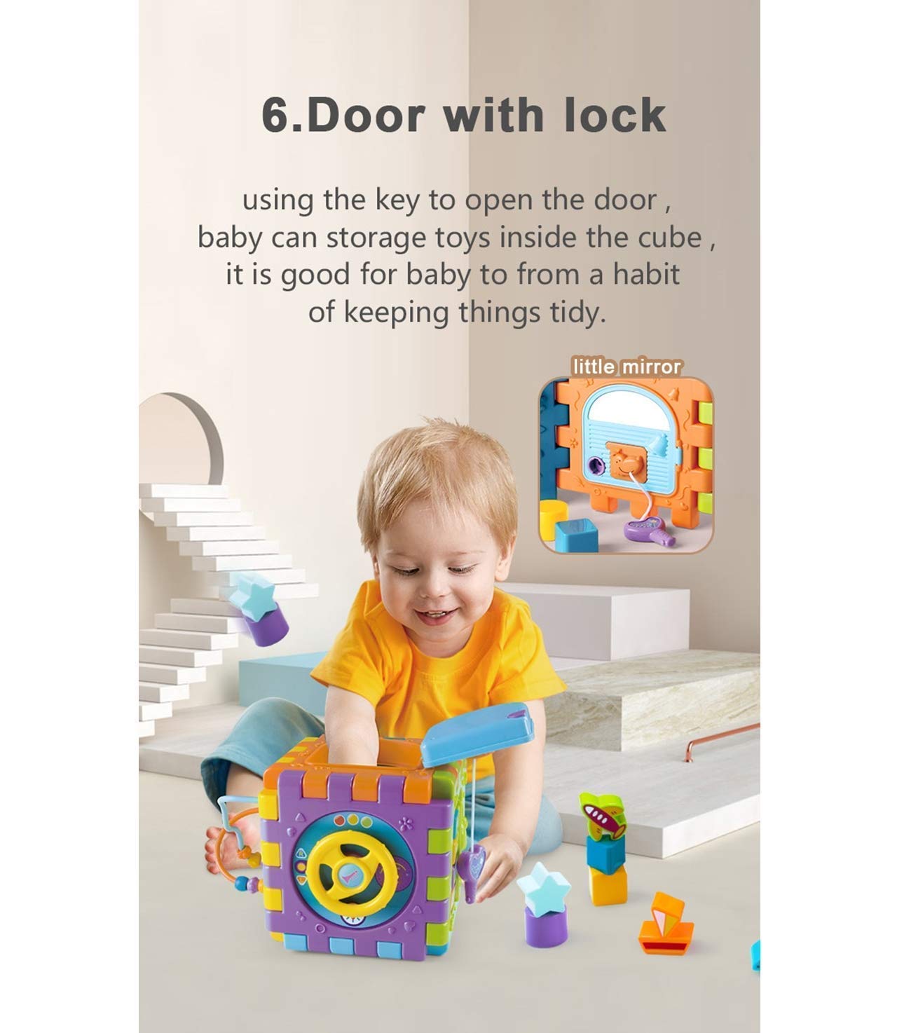 Cable World Activity Cube - Toddler Learning Toy -4 Cable World Activity Cube - Toddler Learning Toy -4