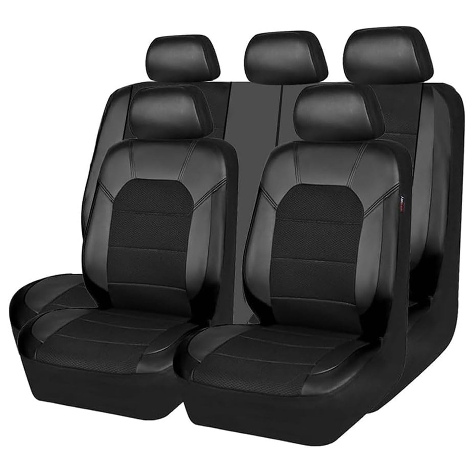 Housses de siège de voiture, pour Dacia Logan MCV 2008-2017, 2018, 2019, 2020, confortables et toutes saisons, en cuir, imperméables, noires