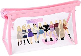 TS Makeup Bag, Swiftes Cosmetic Bag, Album Cover Inspired Travel Cosmetic Bag, Swifty Eras Tour Merch Gifts for Fans, Singer Merchandise for Music Lover Gifts to Fans, 10PCS Stickers 𝐆𝐢𝐯𝐞𝐚𝐰𝐚𝐲