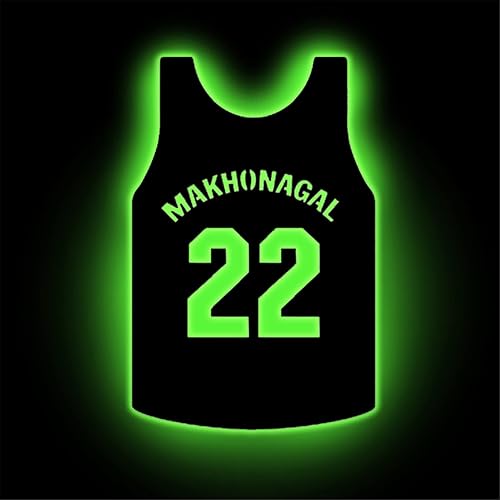 16 colores personalizados con nombre, arte de pared de baloncesto, lámparas de baloncesto personalizadas para niños, dormitorio, baloncesto, letrero