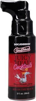 Doc Johnson GoodHead - Juicy Head Cocktails - Dry Mouth Spray - Moisturize Your Mouth - Sex on The Beach - for Adults Only, 2 fl. oz. 59 ml