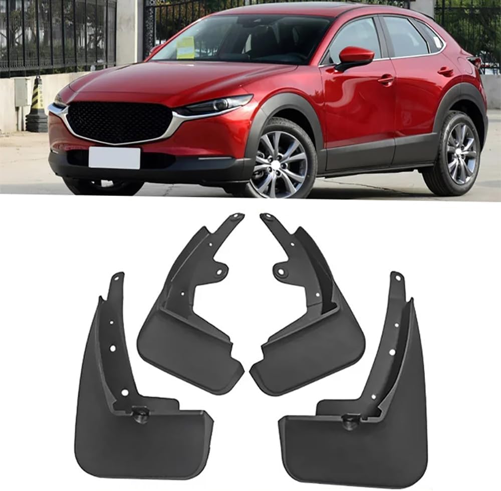 WeiYH No Drill Mud Flaps for Car Front Rear Wheel for Mazda CX-30 2020 2021 2022 2023 2024