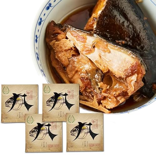 カンパチ頭煮付け びんた煮 4個(常温あら煮)