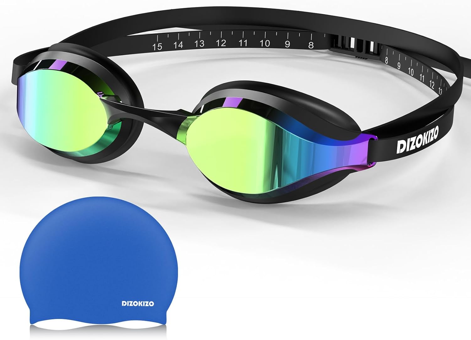 Dizokizo] スイミングゴーグル 漏れなし 曇り止め UV保護 調節可能