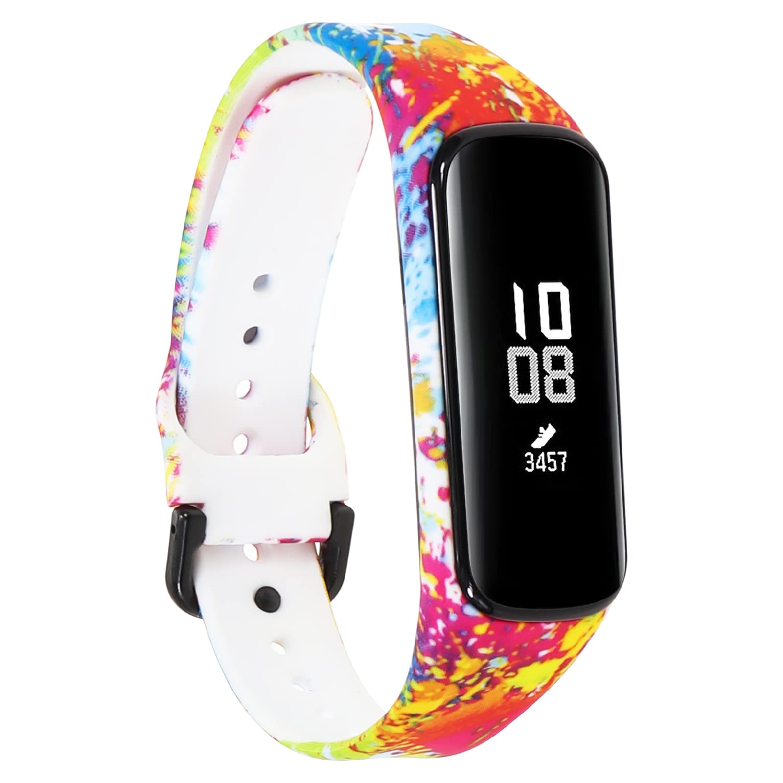 honecumi Strap Compatible with Samsung Galaxy Fit 2 SM-R220 Replacement Band Women Men, Fit 2 Soft Silicone Strap Classic Adjustable Watch strap Sport Replacement Accessory Stylish Bracelet, Painting