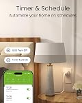 GHome Smart 5G 15A Smart Plugs, WiFi Smart Plugs Compatible with Alexa and Google Home, Smart Home WiFi Outlet with Remote Control & Timer, 5GHz and 2.4GHz Wi-Fi Compatible, ETL FCC Listed, White, 4 Pack