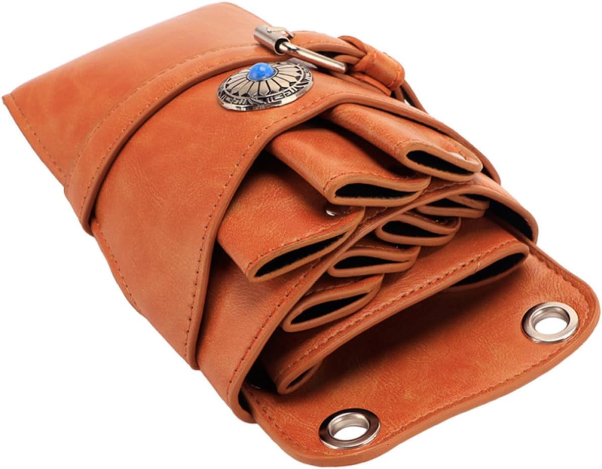 Barber Waist Bag for Hairstylists Hairdresser Scissor Storage Pouch Detachable Design Pu Leather Space-saving Hairdressing Tool Organizer for Barber Shop