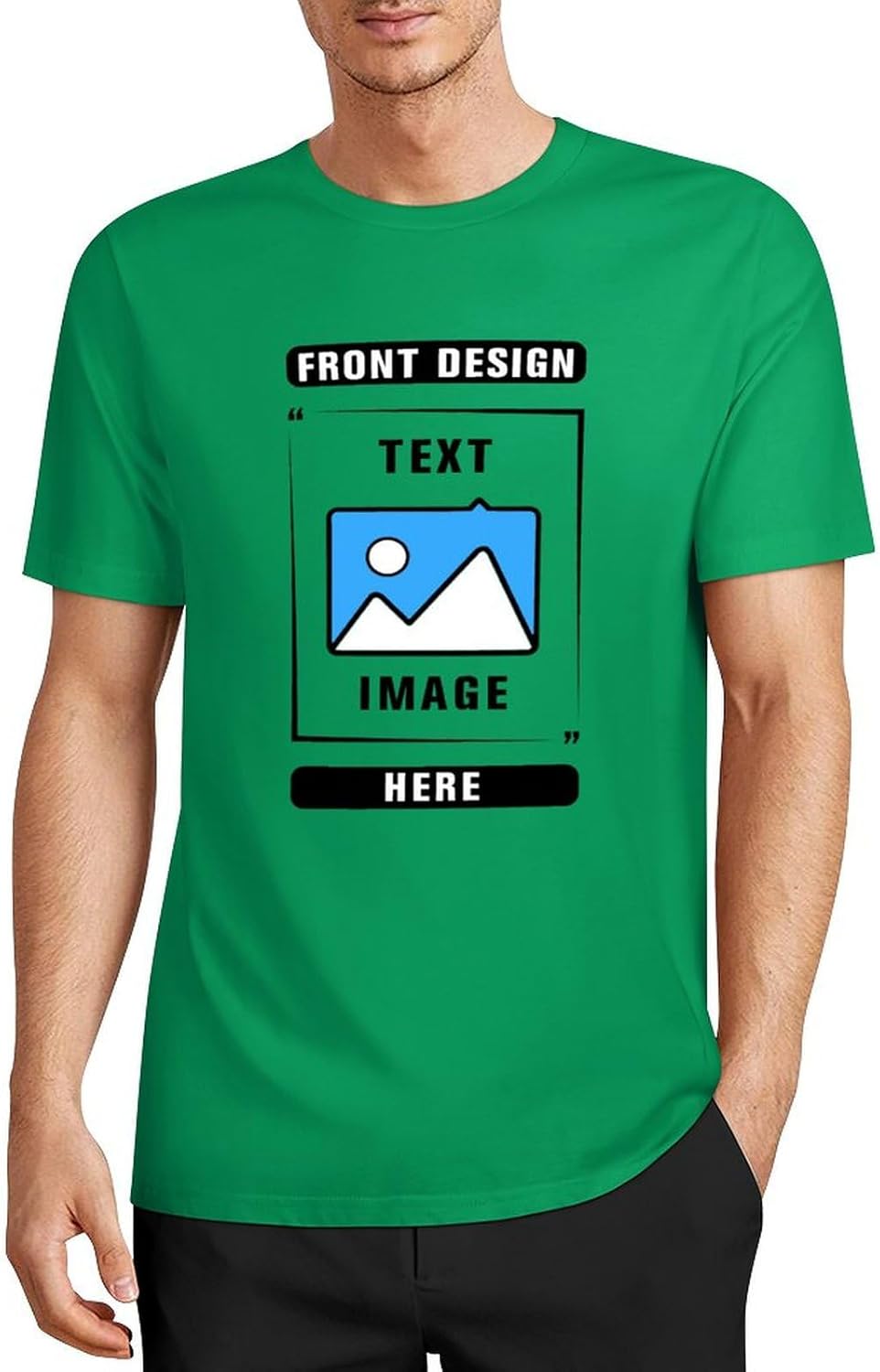 Custom T Shirts, Add Picture/Logo/Text Customized T Shirts for Men/Women Gifts, Personalized Unisex Crewneck Tee Shirt - Image 2
