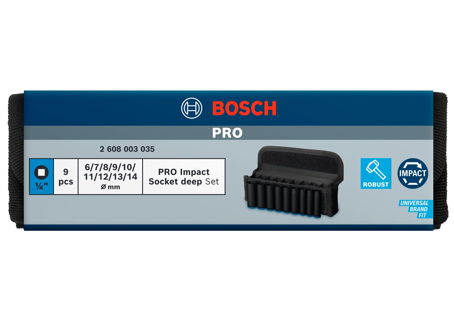 Bosch Impact Sockets - 9-Piece Set -2