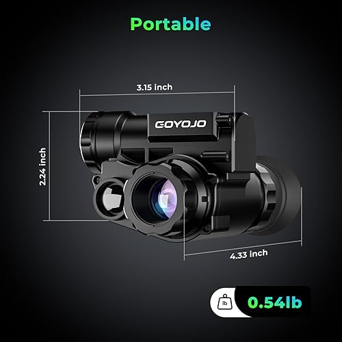 Miniatura 8 de Gafas de visión nocturna Monocular Digital Infrared 1080P FHD Guardar fotos y videos con zoom digital 6X para 100% oscuridad, caza, observación de