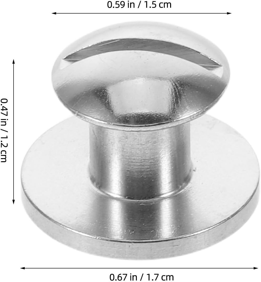 Diving Backplate Screws 4pcs Stainless Steel Fasteners for Tanks | Silver Finish, Smooth Texture, Corrosion Resistant Hardware, Widely Compatible