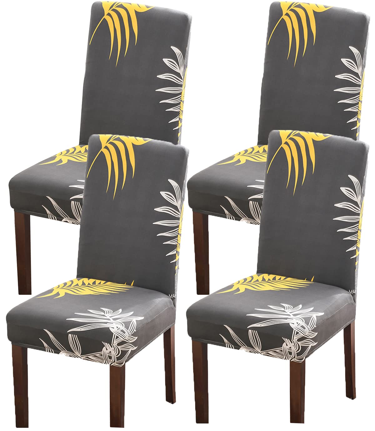 NICCEN dining chair covers Spandex Elastic Parson Chair Slipcovers Washable Stretch chair covers for Wedding Hotel Banquet Dining Room -9-4 pack