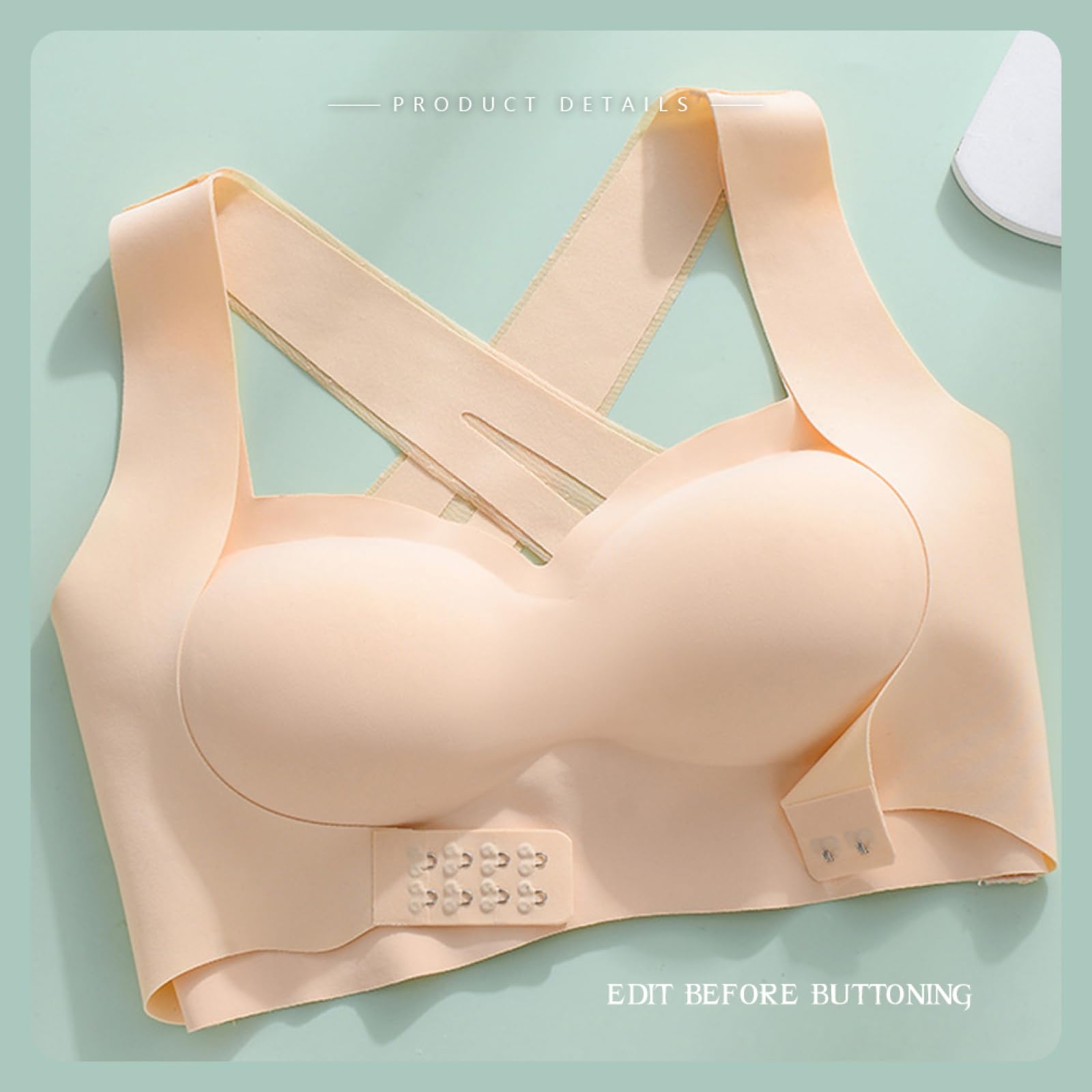 Soutien Gorge Push up Ouverture Devant Soutien-Gorge de Sport Haut de sous-vêtements Femme Rembourré Soutien Gorge