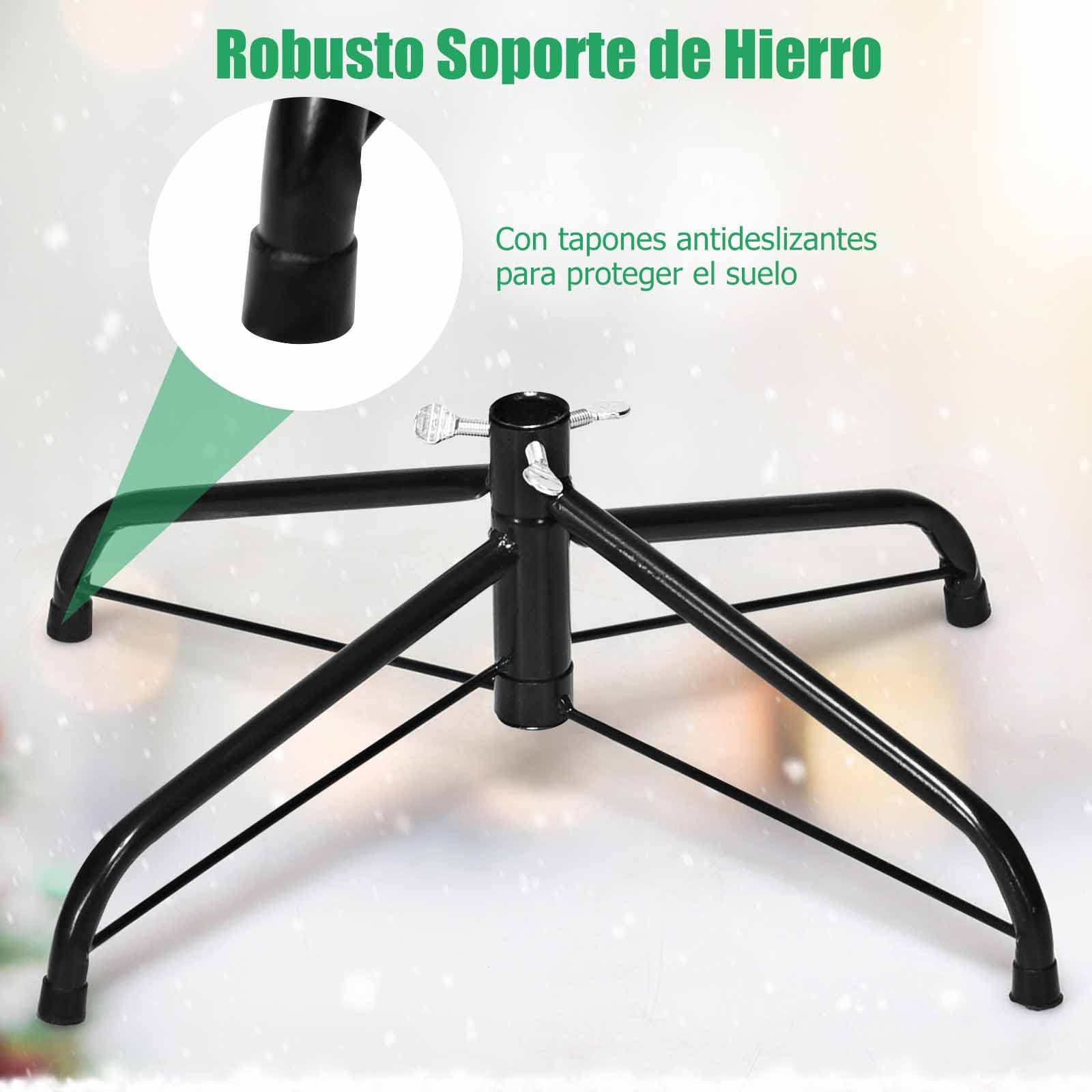 GOPLUS 150/180/210/240cm Árbol de Navidad Artificial Automatica Verde, Decoración Navideña con Soporte de Metal, Árvore de Natal de Abeto Verde con 950 Puntas de Ramas de PVC Ignífuga (210cm)