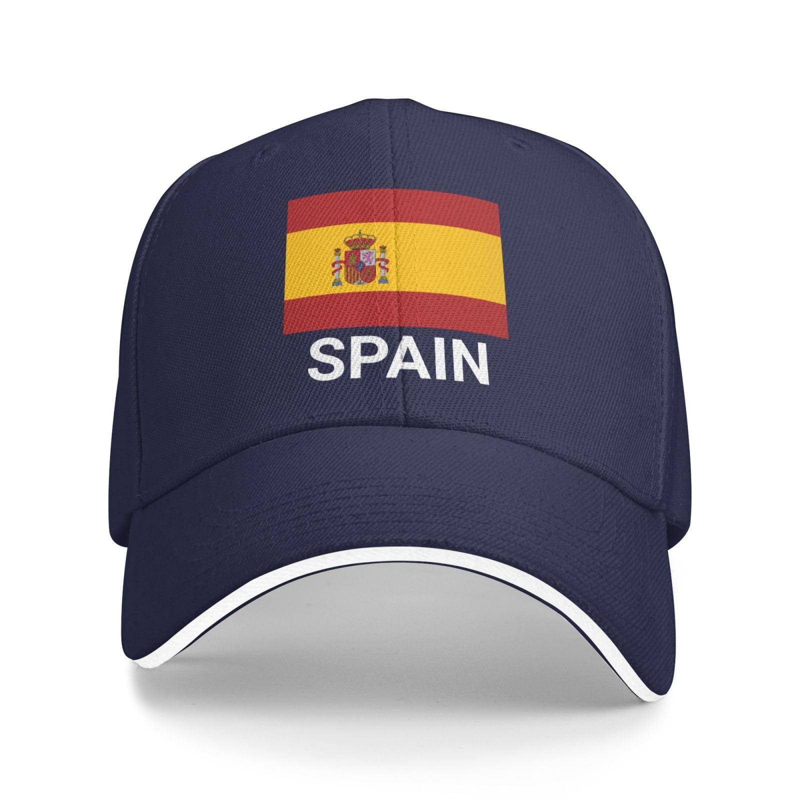 Support Spain Flag Hat Spanish Caps for Men Women I Stand with Spain Baseball Cap Trucker Hats Navy Blue