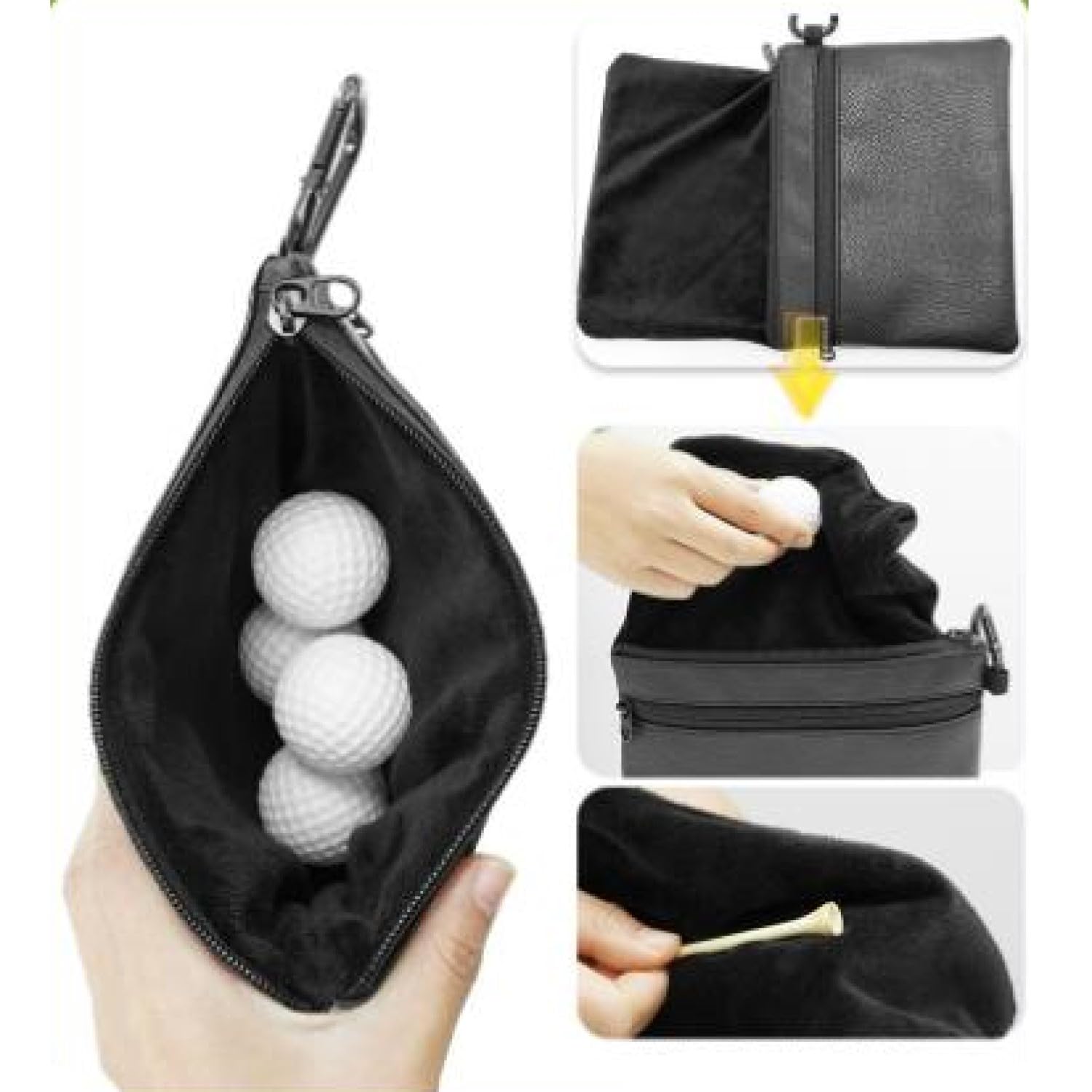 Sacca Portaoggetti per Palline e Maglie da Golf, Borsa Marsupio Unisex Sportivo con Fibbia per Allenamento e Trekking