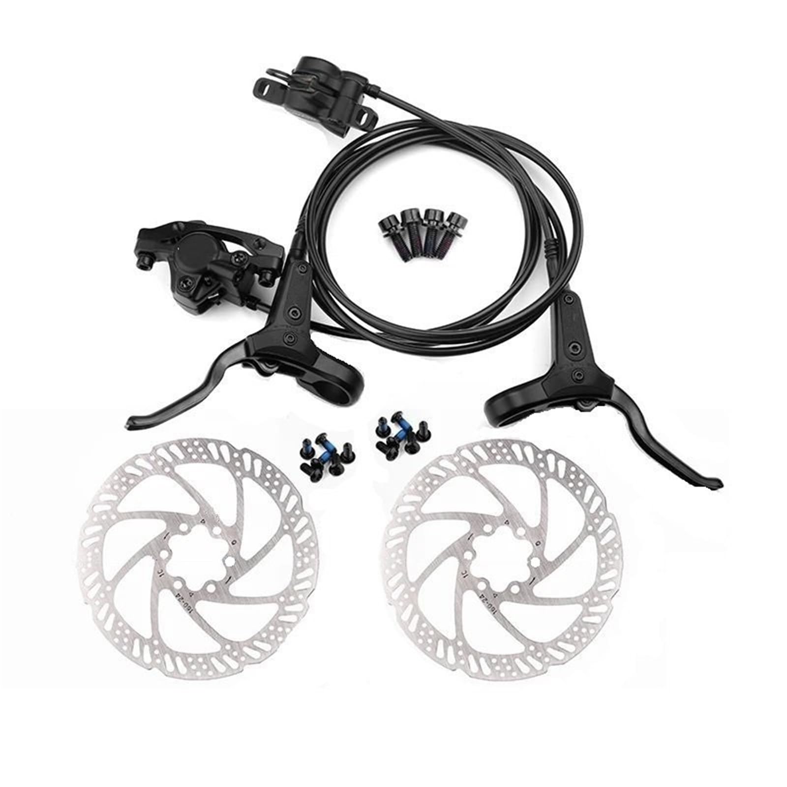 HD-M275 Set Freni a Disco Idraulici per Bici Freni Anteriori Posteriori 800mm 1500mm Pressione Olio 160mm Rotore Freni a Disco MTB